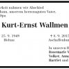 Wallmen Kurt 1949-2015 Todesanzeige